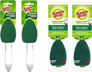 Scotch-Brite (2 Dishwands and 6 Refill Replacement Heads) Heavy Duty Dish Wand Sponge For Kitchen Sink Cleaning Brush