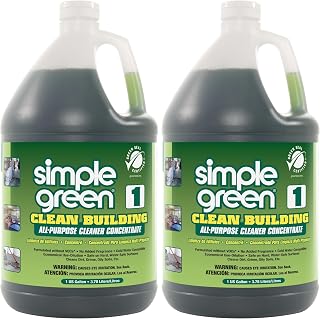 Simple Green Industrial SMP11001 Clean Building All-Purpose Cleaner Concentrate, 1gal Bottle (Pack of 2)