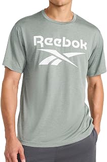 Reebok Men's Byron Short Sleeve Crewneck T-Shirt, Standard Fit, Lightweight Poly Fabric