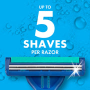 Sensor2 Plus Pivot Men's Disposable Razor by Gillette – 21 Count (Pack of 1), Rubber, Light Blue, Model CUNYAX