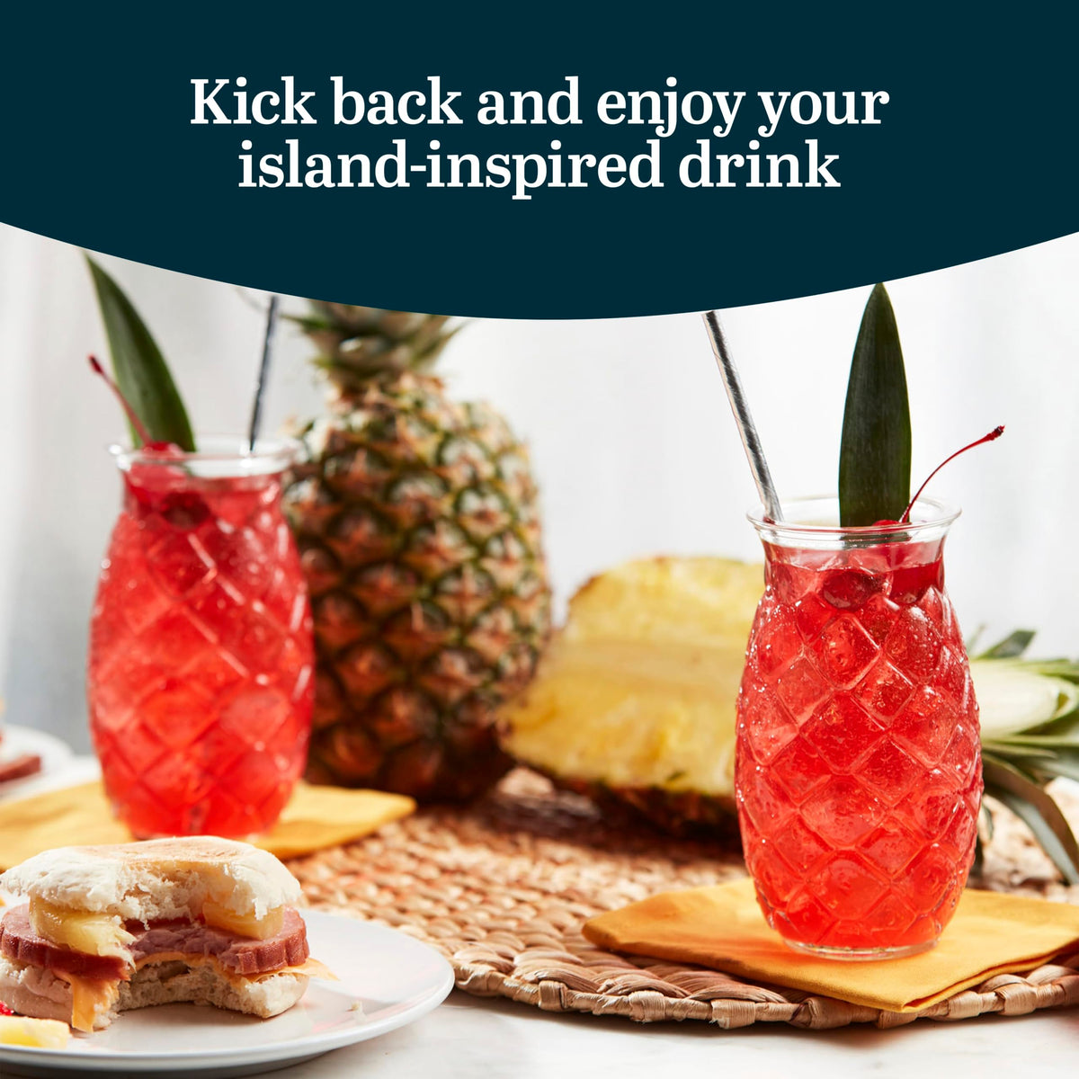 Tiki Pineapple Glasses Set of by Libbey – 17 Ounces, 17.0 fluid_ounces, Glass, Tiki Pineapple, Model 56880