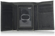 Men's Genuine Leather Rfid Blocking Trifold Wallet by Timberland – One Size, Leather, Black, Model D97018/08A