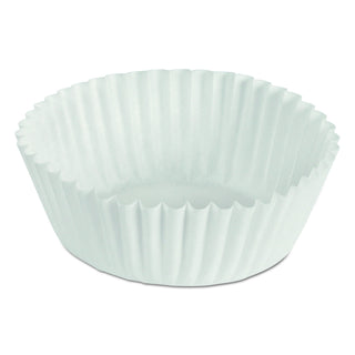 Hoffmaster 610020 1-3/4 Inch Bottom Width by 1-1/8 Inch Wall Height 4 Inch White Fluted Paper Bake Cup 500-Pack (Case of 20)
