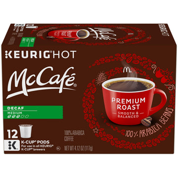 McCafé Decaf Premium Medium Roast K-Cup Coffee Pods (12 Pods) by McCafe – 12 Count (Pack of 1), Model 4300006064