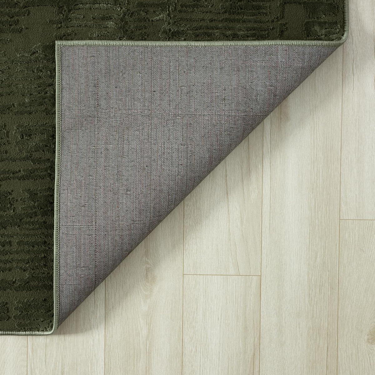 Sage Green Runner Rug - 2' x 6' - Soft and Plush by Abani – 2'6" x 6' (Rectangular), Polypropylene, Sage Green, Model PDE120A-26
