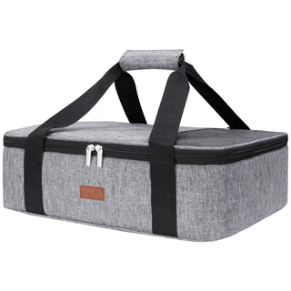 Lifewit Casserole Carrier Bag, Insulated Single Layer, Grey