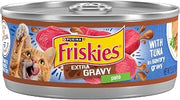 Purina Friskies Wet Cat Food, Extra Gravy Pate, Tuna, (24) 5.5 oz. Cans