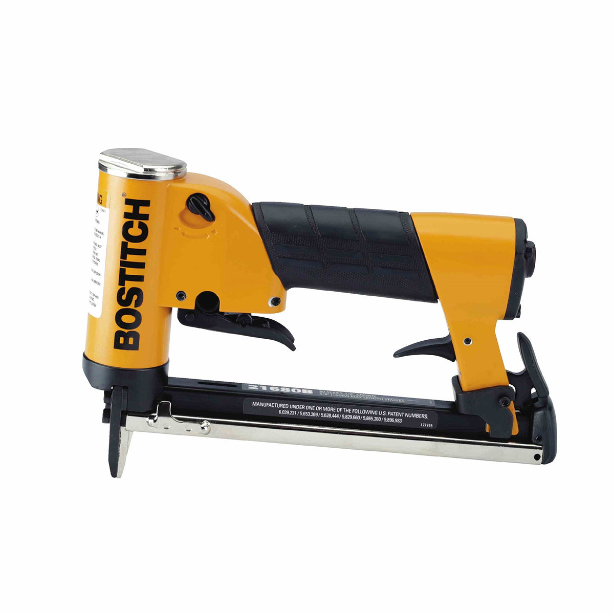 80 Series 5/32" - 9/16" Fine Wire Stapler by Bostitch – Metal, Yellow, Model 21680B