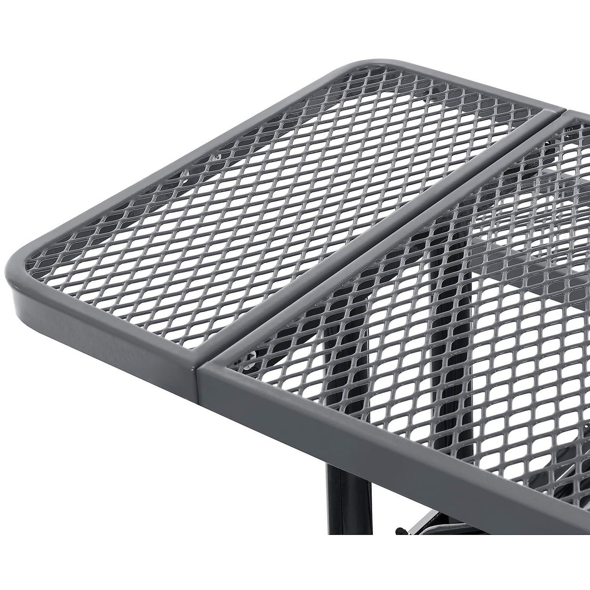 Global Industrial Grey / Industrial / 96 inches x 30 inches x 29.5 inches Picnic Tables