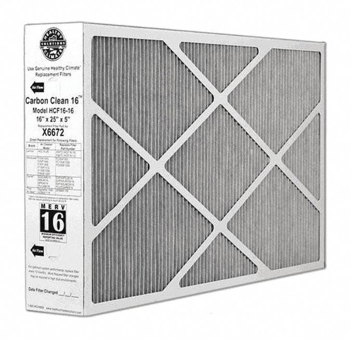 Healthy Climate 16x25x5 Merv 16 Filter (4 Filter) by Lennox – 4 Filter, Model X6672