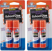 Elmer's Disappearing Purple School Glue Sticks, 0.21 oz, 4 Count