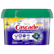 Platinum Plus Unit Dose Dishwasher Detergent by Cascade – 28 Count (Pack of 1), Solid Black, Model 328966872