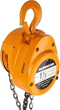 Harrington CF Hand Chain Hoist, Hook Mount, 1-1/2 Ton Capacity, 10' Lift, 17.3" Headroom, 1.3" Hook Opening