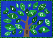 Leafy Letters 7'8" x 10'9" Rug by Joy Carpets – 7'8" x 10'9" (Rectangular), Nylon, Green, Model 1949D