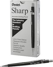 Pentel Sharp Mechanical Pencil, (0.5mm), Metallic Graphite Barrel, Box of 12 (P205MN)