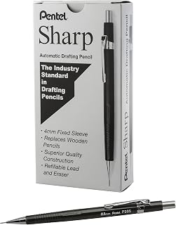 Pentel Sharp Mechanical Pencil, (0.5mm), Metallic Graphite Barrel, Box of 12 (P205MN)