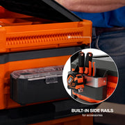 MODbox Tray Work Top by KLEIN TOOLS – Tray Top, Impact Resistant Polymers, Orange/Stainless Steel, Model 54826MB