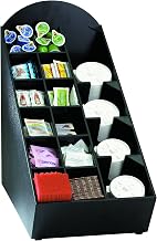 NLO-WVL Countertop Lid, Straw, Condiment and Napkin Organizer, Black Polystyrene