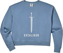 Womens Excalibur The Legendary Sword in the Stone of King Arthur Comfort Colors Crop Sweatshirt