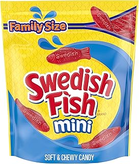Swedish Fish Mini Soft Chewy Candy, Family Size, 1.8 lb Bag