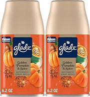 Glade Automatic Spray Refills, Air Freshener, Golden Pumpkin & Spice, 2 x 6.2 oz