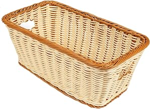 GET WB-1520-TT Rectangular Polyweave Bread Roll Serving Basket, 16" x 9", Multicolor