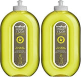 Method Squirt & Mop Hard Floor Cleaner - Lemon Ginger - 25 Fl Oz (Pack of 2)
