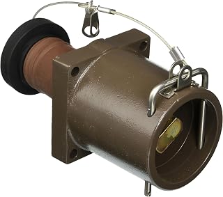 Leviton 49MR1-CH BR HIGH AMP MALE REC SGLE HOLE