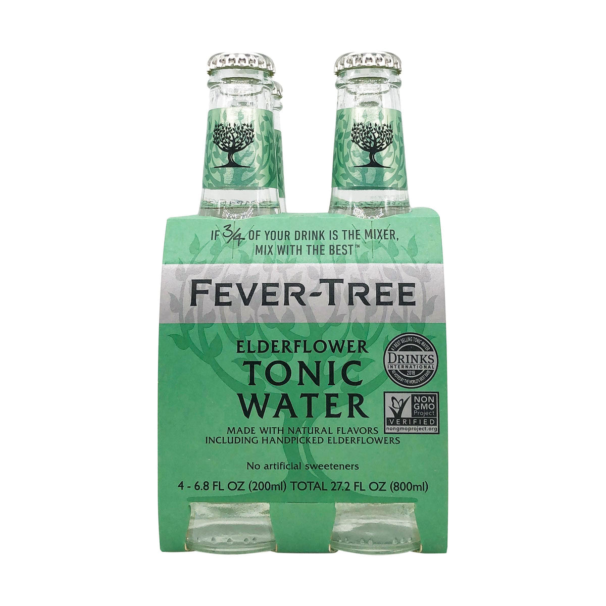 Tonic Water Elderflower, 6.8 Fl Oz, 4 Pack by Fever-Tree – 6.8 Fl Oz (Pack of 4), Pack of 4, Model 0898195001656