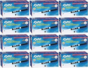 EXPO 86001 Low Odor Dry Erase Marker, Black, 12 Packs of 12 Markers, 144 Total