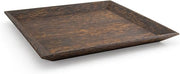 Front of the House DOS011PWW12 Square Plate, 12"" Height, Palm Wood (Pack of 6)