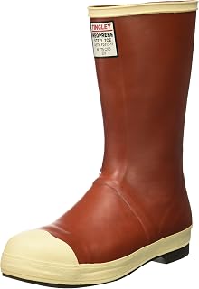 TINGLEY Pylon - Brick Red Upper - Brown Sole - Ht. 12" - Steel Toe - Chevron Outsole