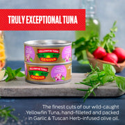 Genova Yellowfin Tuna in Garlic and Tuscan Herb / 5 Ounce (Pack of 12) / 12 Tuna Fish