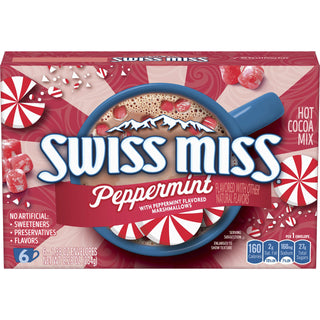 Peppermint Flavored Hot Cocoa Mix by Swiss Miss – 8.28 Ounce (Pack of 1), Brown