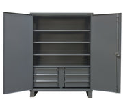 Extra Heavy Duty Welded 12 Gauge Steel 6 Drawers Cabinet by Durham – One Size, Alloy Steel, Grey, Model HDCD247278-6B95