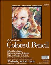 Strathmore 400 Series Wire Bound Colored Pencil Pad, 100 lb. Paper, 9 X 12 inches, 30 Sheets (477-9)