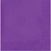 Creative Converting Amethyst Lunch Napkin, 6.5" x 6.5", Purple