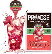 Promise Tea by Java House - Cold-Brewed Tea Concentrate Pods - Ethically Sourced - Hibiscus Lightly Sweet Tea - Pack of 12