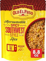 Old El Paso Spicy Southwest Style Rice, Microwavable Pouch, 8.8 oz