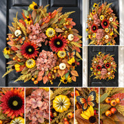 Fawdge Fall Wreath, 24 Inch Diameter, Orange