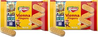 Keebler Vienna Fingers, Sandwich Cookies with Crème Filling, Family Size 16.3 oz (Pack of 2)