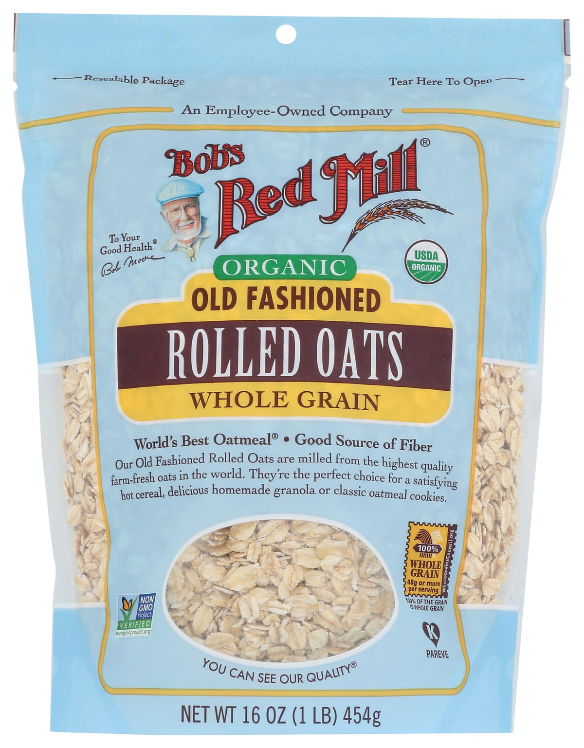 Organic Old Fashioned Rolled Oats by Bob's Red Mill – 16 Ounce (Pack of 1), No Color, Model 6048S164