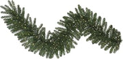 Vickerman 50' x 12" Oregon Fir Artificial, Warm White Single Mold LED Wide Angle Lights Christmas-Garlands, Green, C164731LED