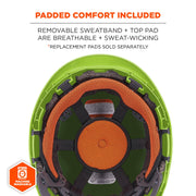Skullerz 8976 Type 2 Safety Helmet by Ergodyne – Polycarbonate (PC), Lime, Model 60360