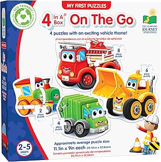 The Learning Journey My First Puzzle Sets 4-in-A-Box Puzzles - On the Go (NEW)