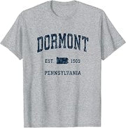 Dormont Pennsylvania PA Vintage Athletic Navy Sports Design T-Shirt