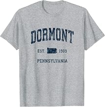 Dormont Pennsylvania PA Vintage Athletic Navy Sports Design T-Shirt