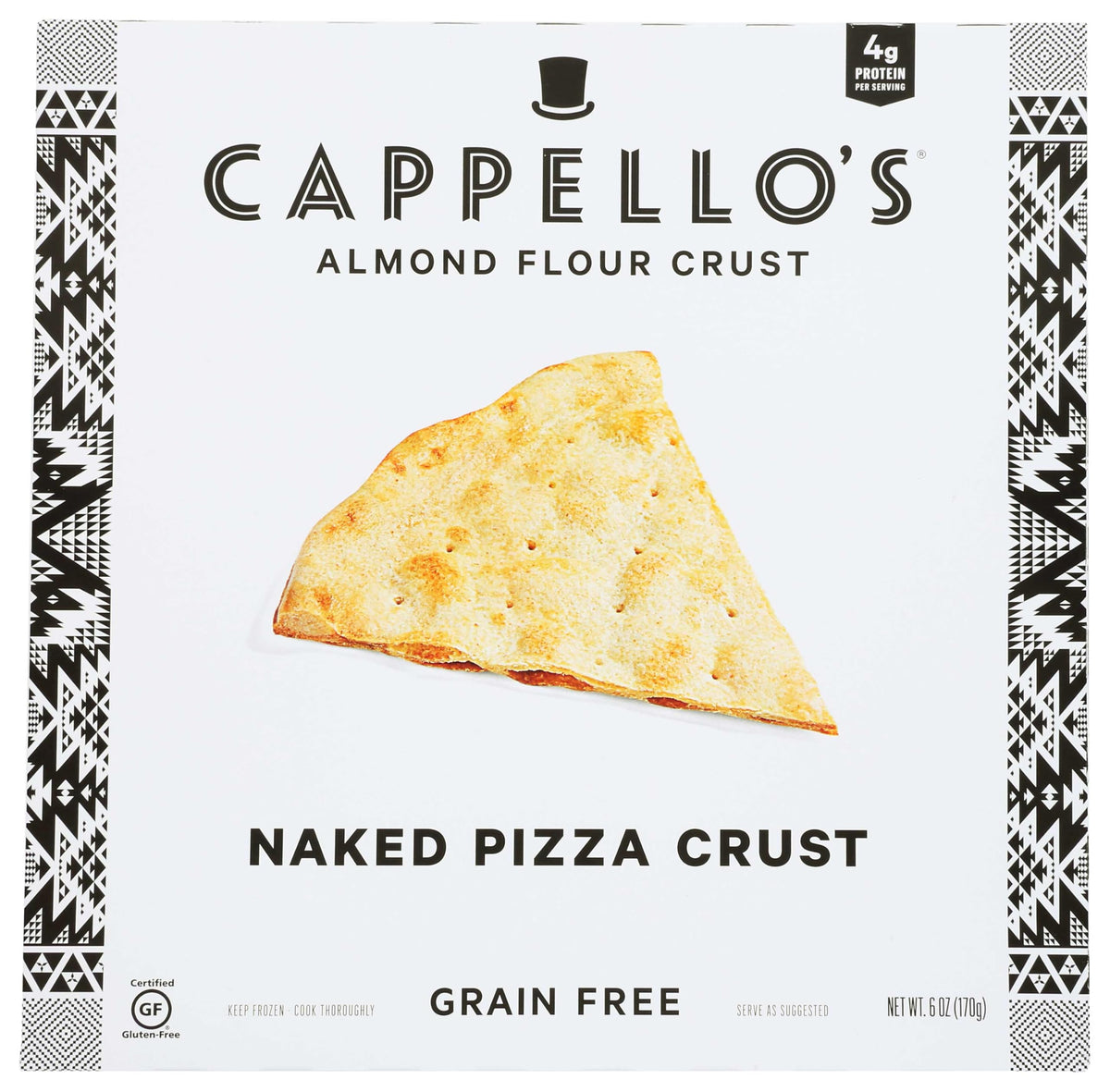 Naked Pizza Crust - 6 per case by Cappello's – Commercial Grade