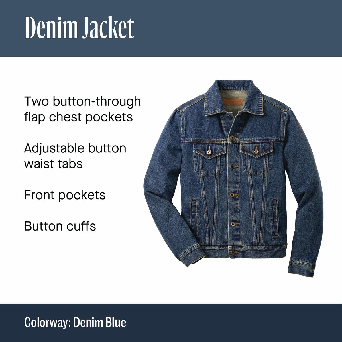 Denim Jacket by Port Authority – XX-Large, denim, Denim Blue, Model J7620