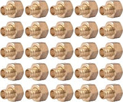 SharkBite 3/4 Inch NPSM Crimp Swivel Adapter, Pack of 25, Brass Plumbing Fittings, PEX Pipe, PE-RT, UC530LF